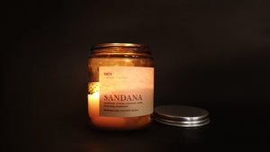 Sandana - Beeswax Coconut Candle - Natu Handcraft Studio
