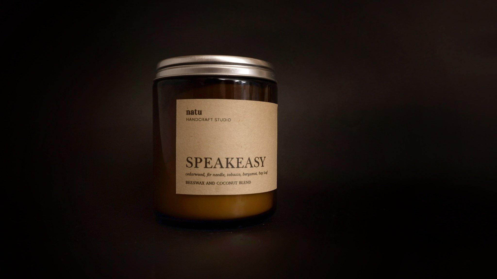 Speakeasy - Beeswax Coconut Candle - Natu Handcraft Studio